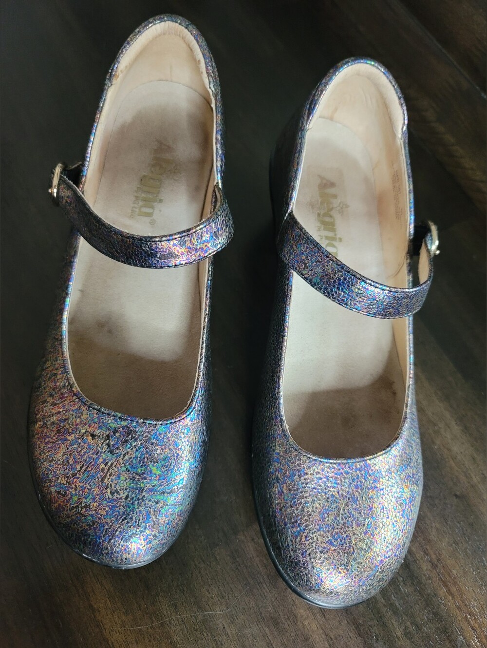 Alegria Spectrum Harper Leather Shoes    Round Toe  Multicolor 9.5 - 10